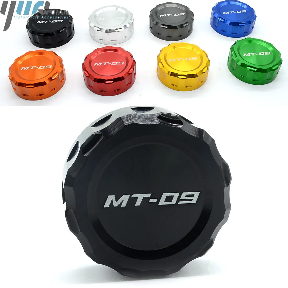 For Yamaha MT09 MT-09 FZ09 2013-2014 Cylinder Reservoir Cover Aluminum Rear Brake Fluid Reservoir Cap Cover Blue Red Gold Green