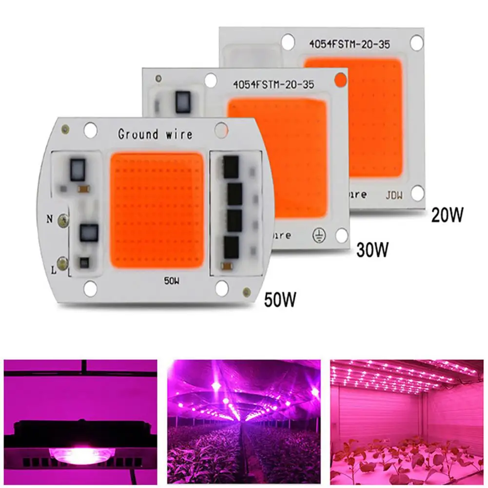 15/20/30/50 W полный спектр светодиодный COB чип для роста комнатных растений свет лампы Набор