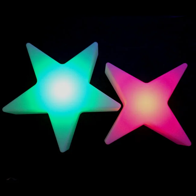 L40 * W40 * H12cm пять звезд ночные огни 16 Цвет изменение мерцают звезды Перезаряжаемые Водонепроницаемый декоративные светильники Бесплатная