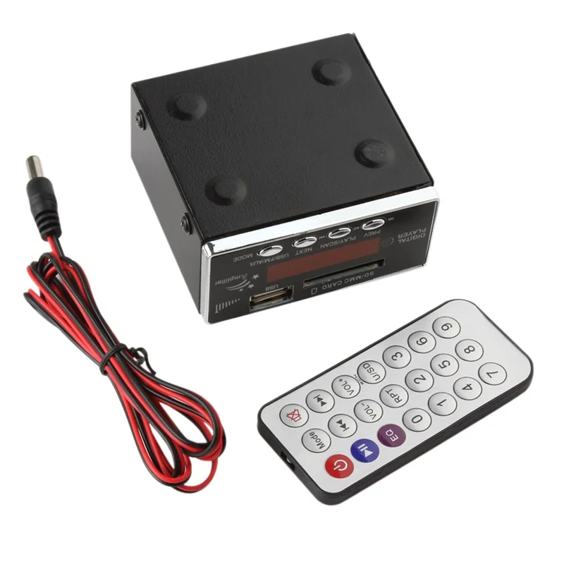 

12V Digital Auto Car Power Amplifier & Audio MP3 Player with FM Radio 4-Electronic Keypad Support USB SD MMC Card + Remote