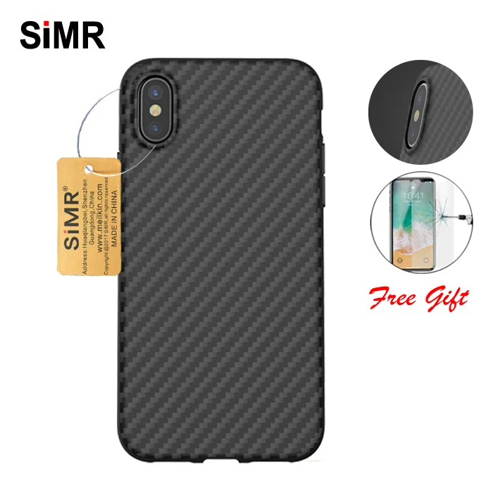 Чехол SiMR из 100% настоящего углеродного волокна для iPhone X 0 7 мм Роскошный чехол
