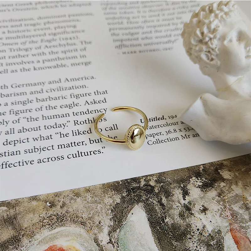 925 пробы Серебряное кольцо модное ювелирное темпераментное женское регулируемое геометрическое кольцо