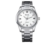 PREMA Parejas reloj de acero inoxidable reloj mujeres de los hombres mira el reloj de metal pulseras