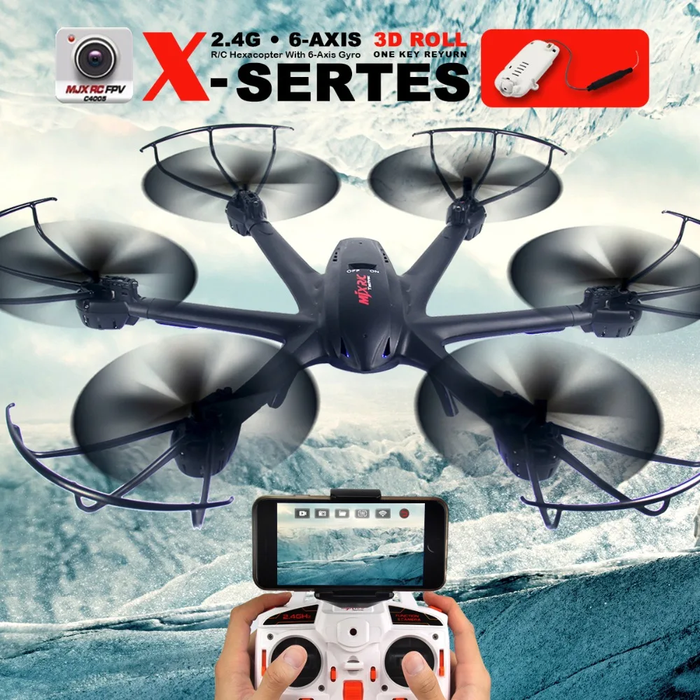Buy Cheap MJX X600 RC Quadcopter 2.4G 6-axis Drone Headless Mode can add FPV C4015 C4018 WIFI Drone with Camera RC Helicopters Toy VS X5UW