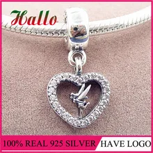 Серебро 925 пробы любовь Тинкер Белл бусина-Шарм для Аутентичные талисманы браслет серебро 925 оригинальные Berloque подарки