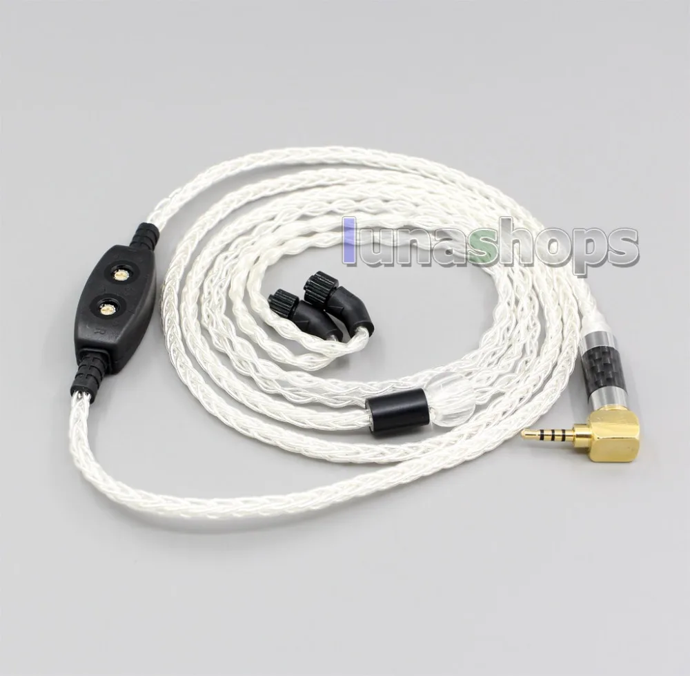 LN006404 8 ядер 99% чистый Серебристые наушники кабель для AKR03 Roxxane JH Audio JH24 Layla AK380 AK240