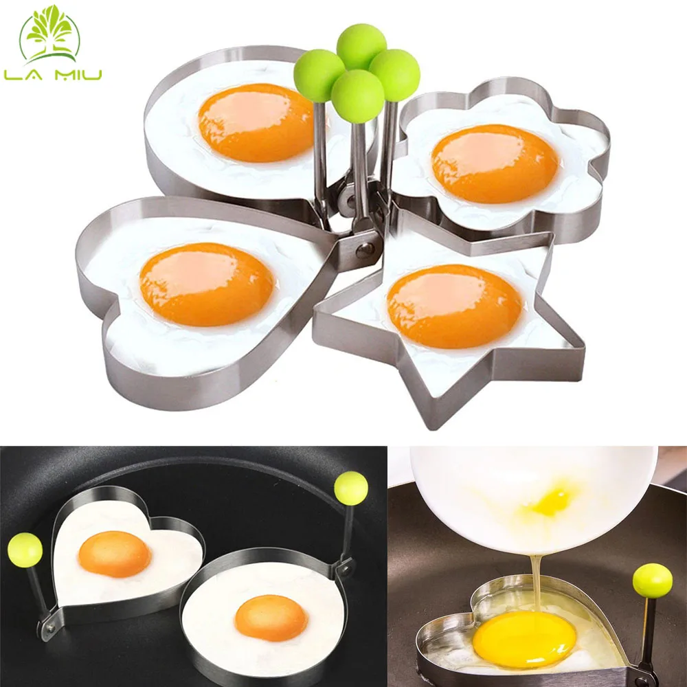 Stainless Steel Fried Egg Shaper Pancake Mold DIY Breakfast Sandwich