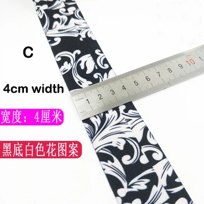C 4cm width 5 м 2,8-6 см красочная печать резинка лента кружева пояс плечевой ремень M69C1 - Цвет: C 4cm width