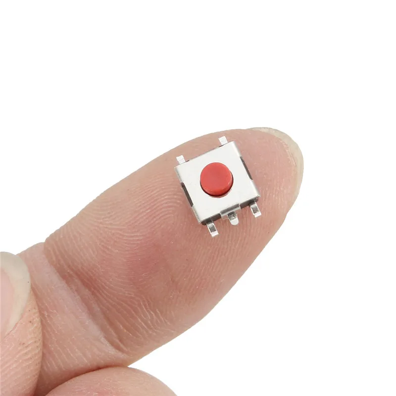 100 шт./лот 6*6*3 мм 5 PIN SMD красная медь Тактильный кнопочный переключатель такт переключатель 6 мм* 6 мм* 3 мм