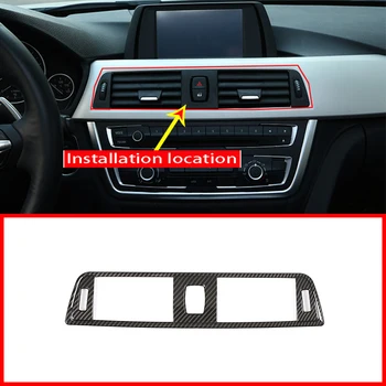 

1PC Carbon Fiber ABS Plastic Air Conditioning Vent Frame Trim For BMW 3 Series F30 2013-2018 Car Accessories