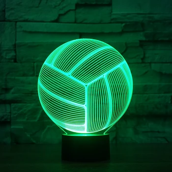 

volleyball 7 Changing Colors 3d illusion night lamp