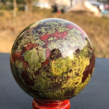 

high quality natural dragon blood stone quartz sphere crystal ball natural stone rieki healing for home decoration