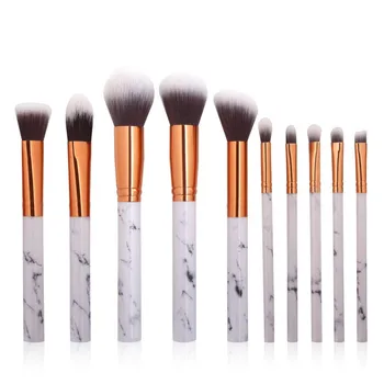 

MAANGE 10pcs Makeup Brushes Maquiagem Foundation Highlighter Eyeshadow Burshes Tool Brushes Soft Set Foundation Powder Brush
