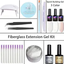 Стекловолокно для ногтей, набор гелей для наращивания ногтей, набор для наращивания ногтей, форма для ногтей, шелковые шарфы для наращивания, профессиональный инструмент для самостоятельного дизайна ногтей
