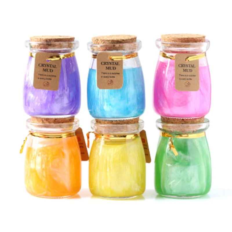 

Funny Toy Crystal DIY draw Mud blow bubbles transparent Non-toxic/magnetic Polyer Modeling clay creative For kid children