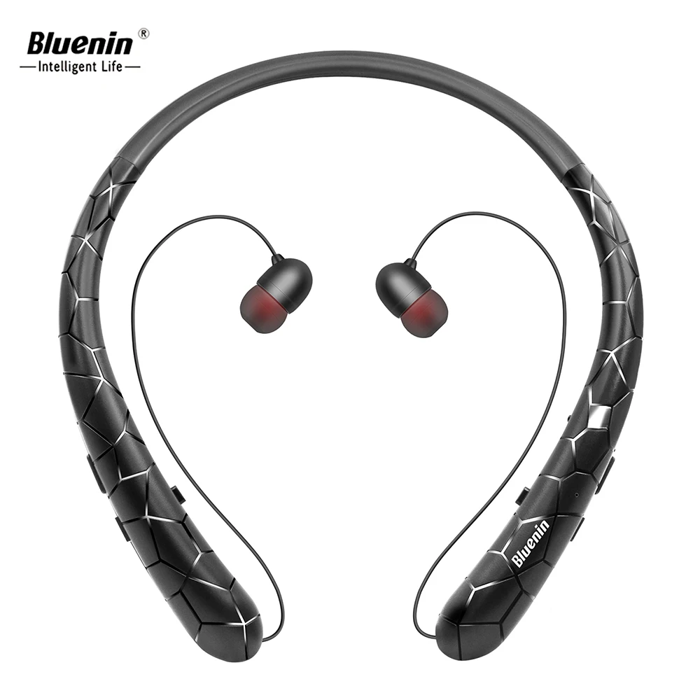 

Bluenin V4.1 Sport Earbuds aptX Stereo Gym Headphones CVC 6.0 Noise Cancelling Bluetooth Earphone Vibrating Alert Built in Mic