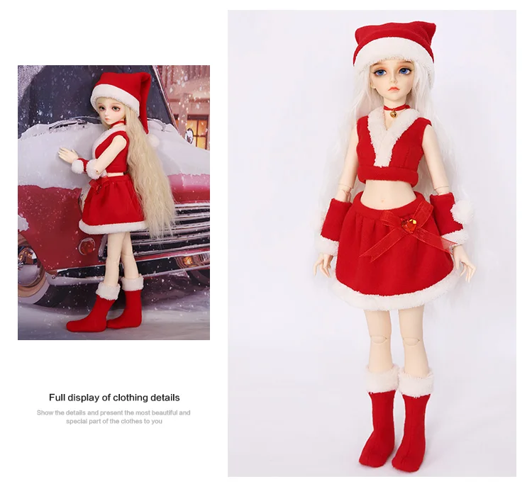 BJD одежда 1/4 Кукла тело MSD девочка хорошее рождественское платье для Luts Bory тело аксессуары для игрушечной куклы