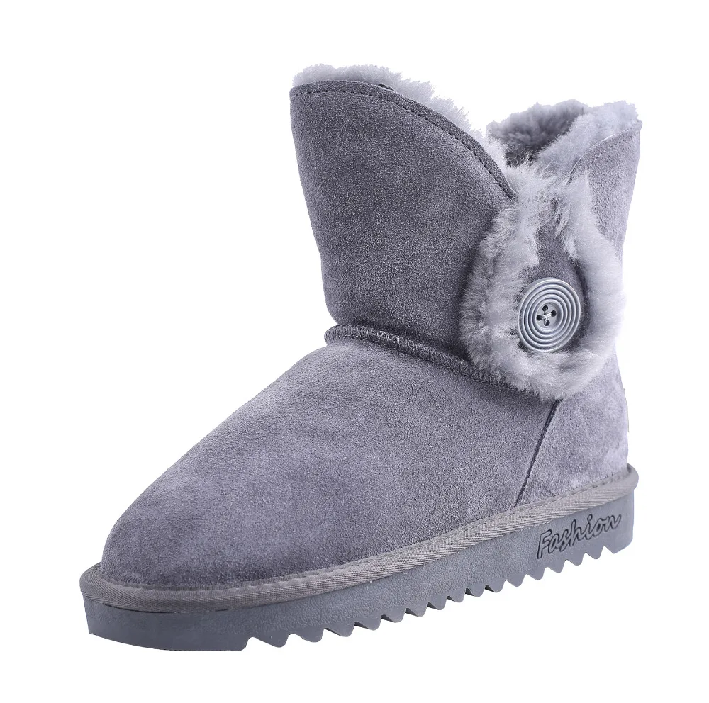 suede boots in snow