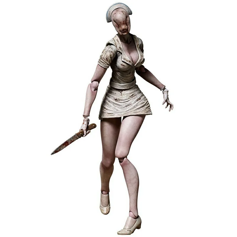 Silent Hill-Action Figure sem rosto, cabeça triangular, pirâmide vermelha,  filme móvel, periférico, figura manual, presente de Natal, genuíno, 2