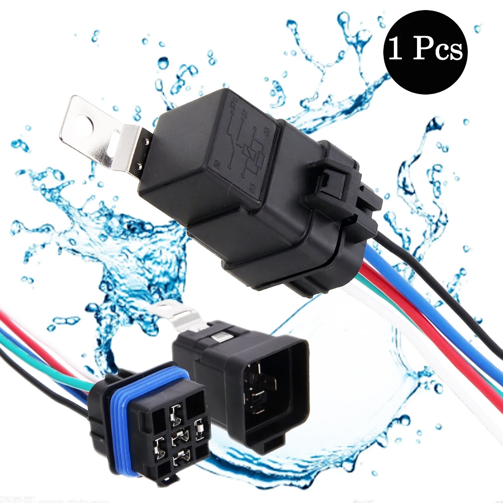 Pack 40/30 AMP Automotive Waterproof Relay Switch Set,12V DC 5-Pin SPDT Automotive  Relays,Heavy Duty 12 AWG Wire Harness Car AliExpress