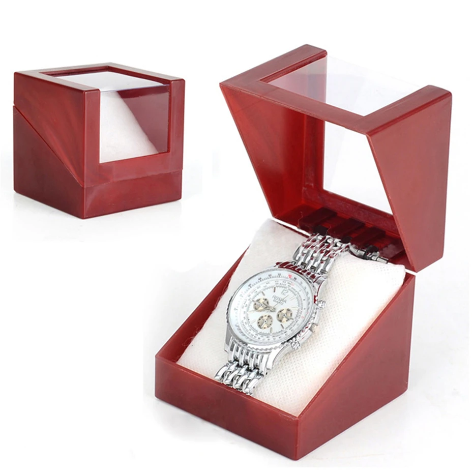 Aivtalk Watch Box Plastic Durable Wristwatch Packaging Box Square