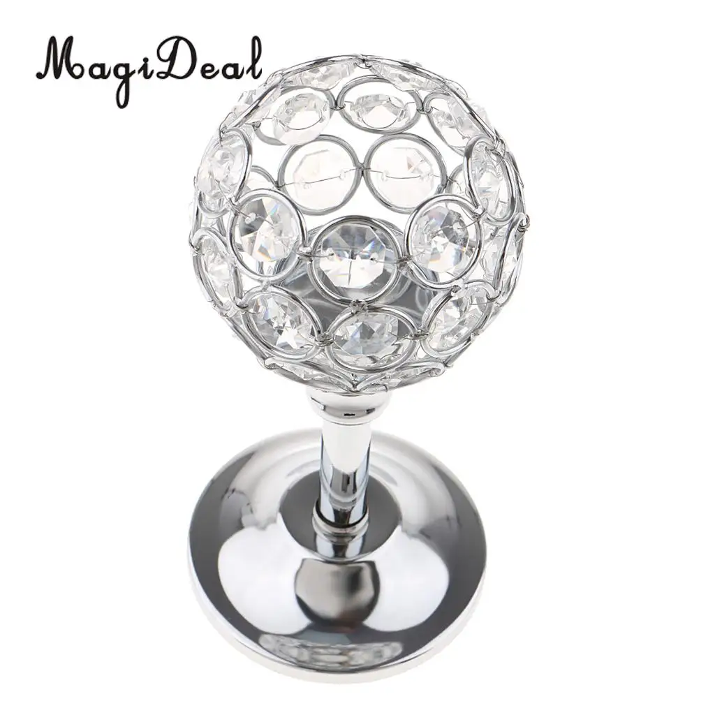 MagiDeal	 Mosaic Crystal Wedding Present Candlestick Candle Tea Light Holder Stand for Events Wedding Home Party Decor	