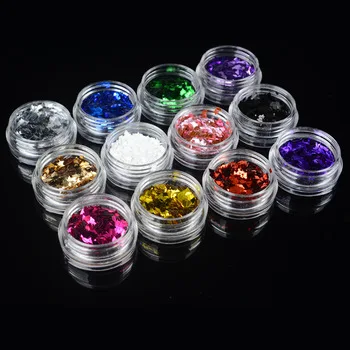 1 Bottle 3*2mm  Nail Sequins Designs 12 Colors Available  Nail Glitter Laser Sparkling Nail Art Sequins Decoration