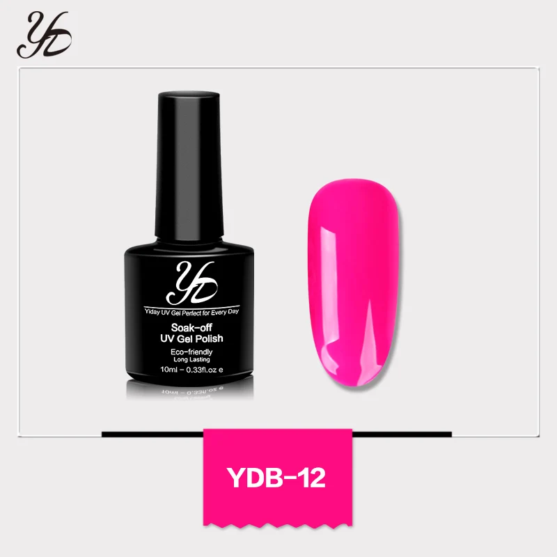 color 12 Yiday 1 шт. сладкий розовый цвет УФ-гель для ногтей био-Гели Soak Off Светодиодный УФ Краски Лаки ногтей покрытие для ногтей, полустойкое к ногтей для ногтей, инструменты для маникюра, Для женщин - Цвет: color 12
