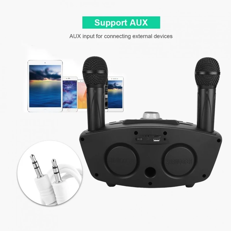 Portable Bluetooth Ktv Karaoke Player Home Wireless Amplifier Speaker Support Tf Card Fm Aux Input Outdoor Bluetooth Player