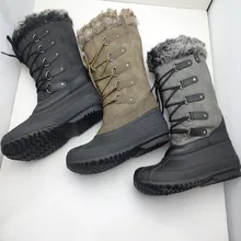 

CANDOMOM Walking Shoes Fashion Keep Warm Winter Boots Women Warm Fur Boots Flat Heels PU Elastic Band Women Shoes