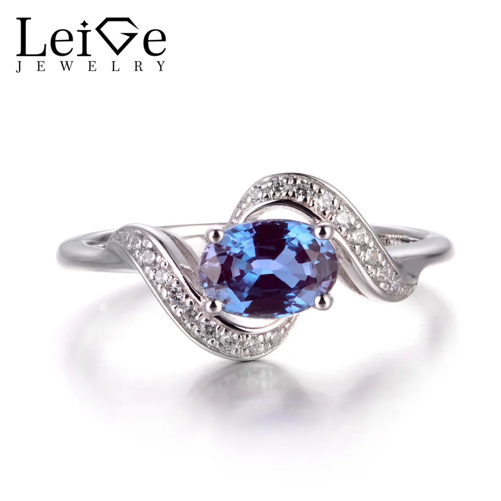 Details about   Alexandrite Ring June Birthstone Ring Color Changing Ring Silver Ring 