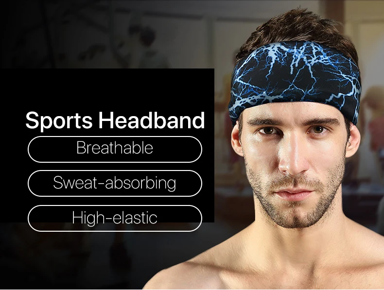 Лайкра абсорбент Велоспорт Йога Спорт Пот оголовье Для мужчин Sweatband для Для мужчин Для Женщин Йога ленты для волос головы напульсники Спорт безопасности