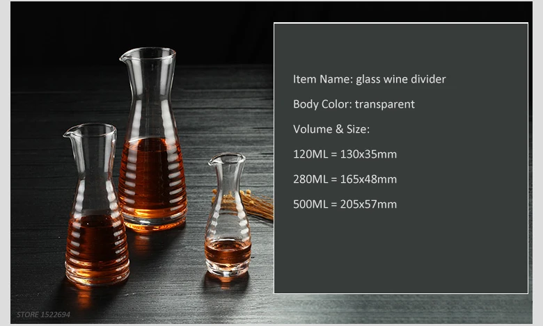 Домашний индивидуальный графин для Вина Мини-Графин для вина премиум-класса стеклянный графин для подачи вина несколько напитков кувшин для сока 125 мл 280 мл 500 мл