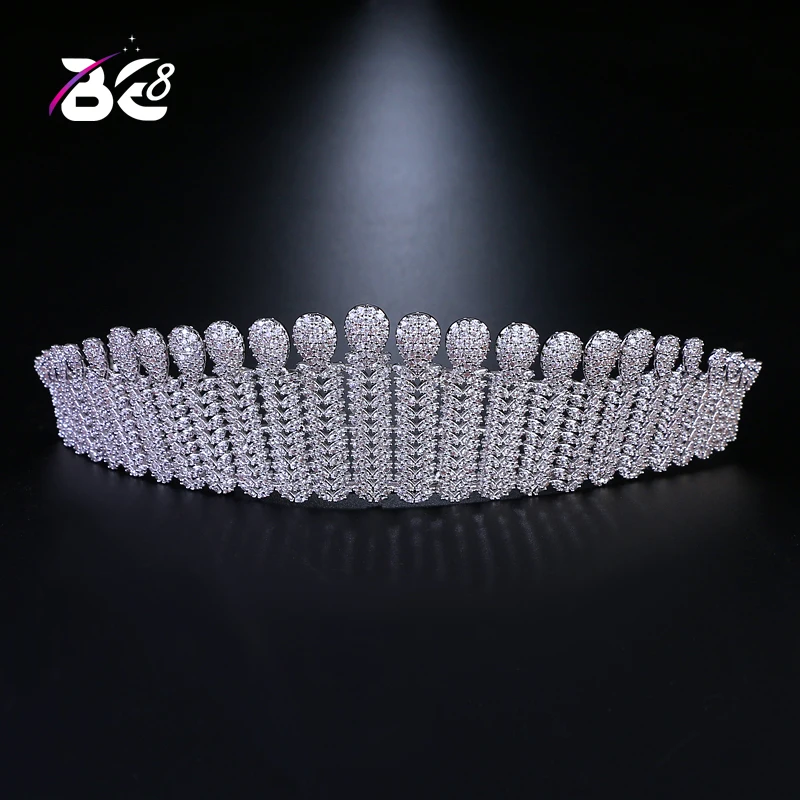 

Be 8 New Fashion Jewelry AAA CZ Crown and Tiara for Women 2018 European Fashion Crystal Wedding Hair Accessories H056