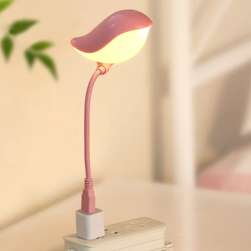 Novelty LED Night Light Table Lamps USB Bird Home Lighting For Kids