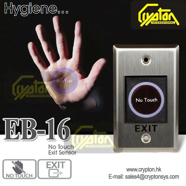 

EB-16 Free Shipping No Touch Exit Sensor with Door Open IR Button for Automatic Door Touch Sensor