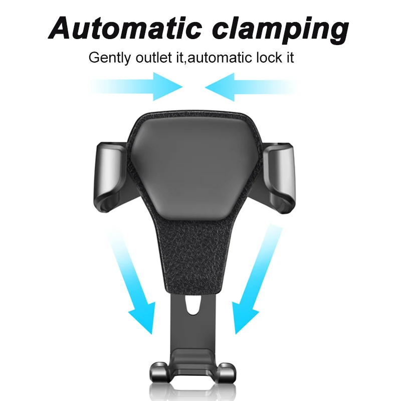 

Universal Car Phone Holder For Phone In Car Air Vent Mount Stand No Magnetic Mobile Holder For iPhone Smartphone Gravity Bracket