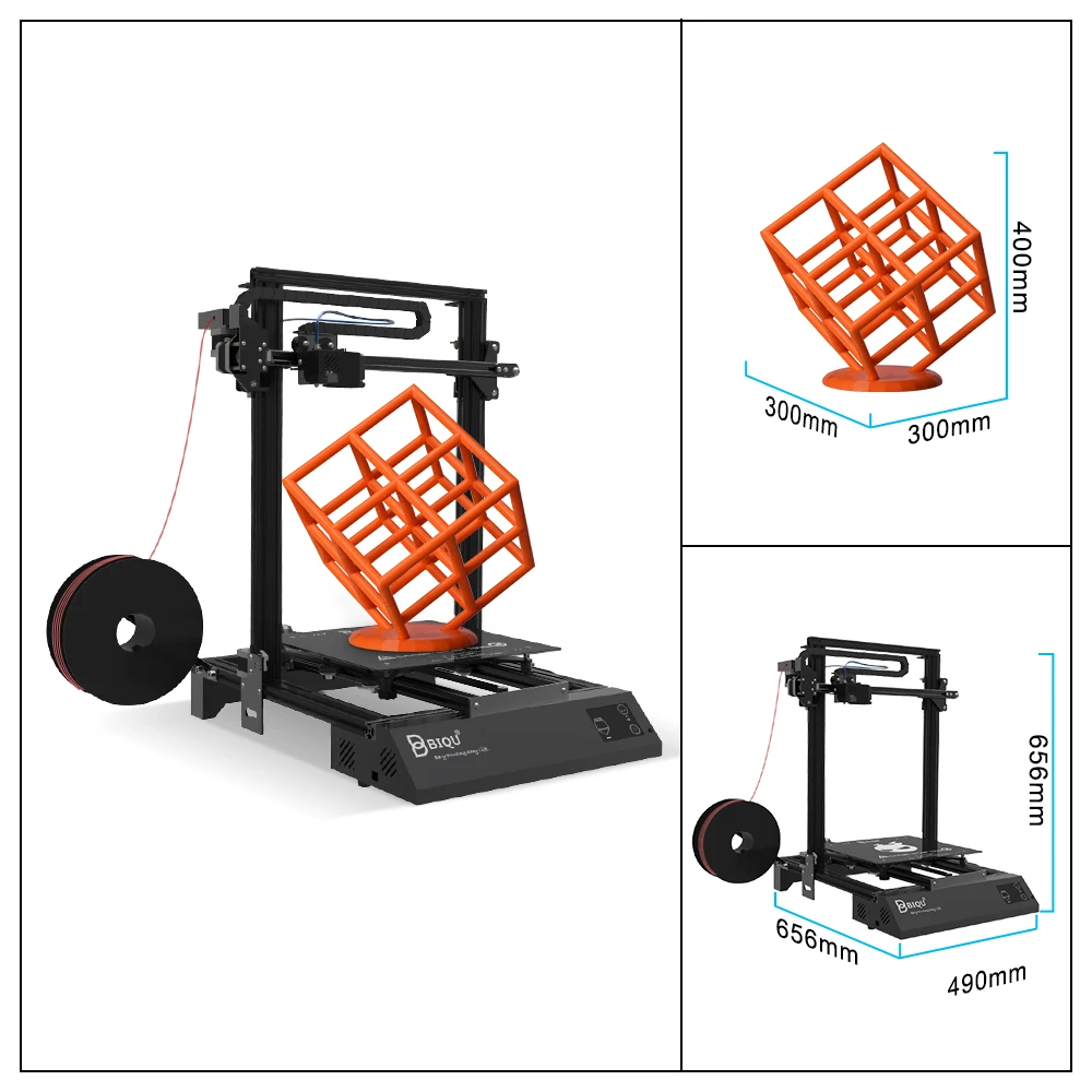  BIQU Thunder DIY 3D Printer Metal Auto leveling Reprap i3 Printer Filament Sensor Mk8 Extruder Impr - 32950033943
