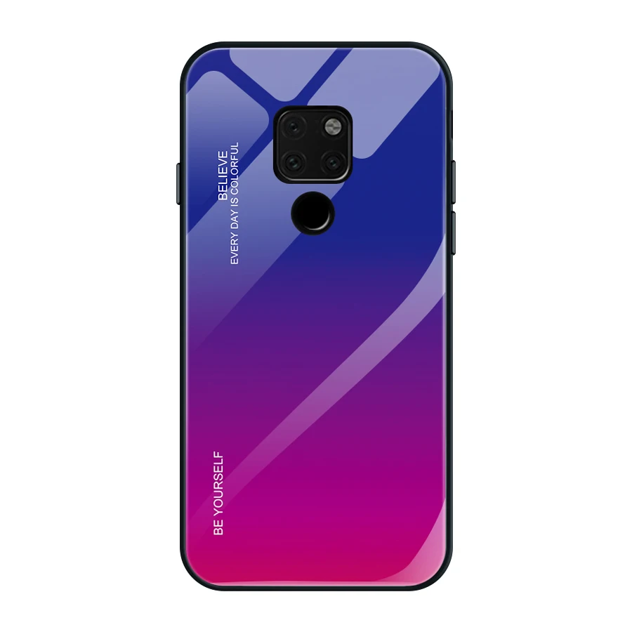 IQD стеклянный чехол для телефона huawei P20 mate 20 Lite 10 pro Honor 8X max Glory 9 10 закаленное стекло задняя крышка ТПУ Бампер корпус - Цвет: ZL004