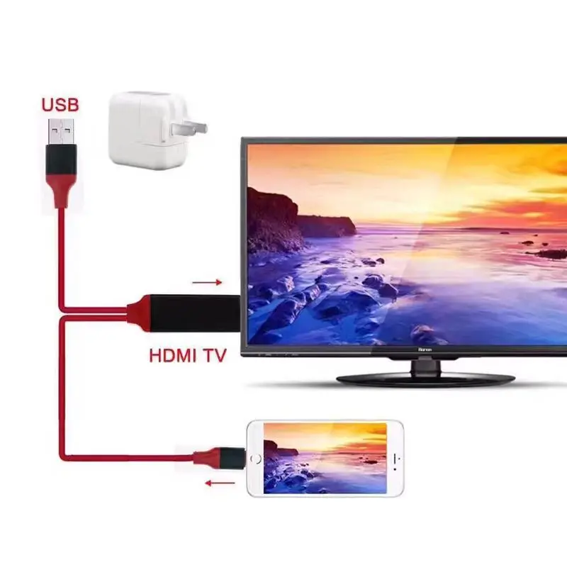 HD tv кабель для Apple к HDMI готов к использованию мобильный ТВ аудио и видео HD с тем же кабелем экрана, адаптер для зарядки CJXFLPSM00015