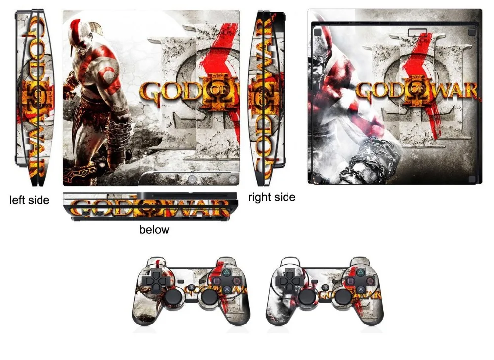 

Q210 Vinyl Skin Sticker Protector for Sony PS3 Slim PlayStation 3 Slim and 2 controller skins Stickers