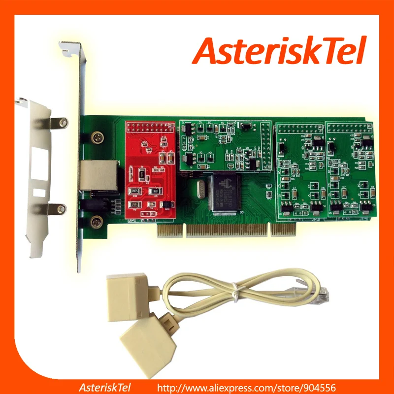 TDM410P with Low Profile For 2U computer - 1 FXO + 3 FXS card Supports Asterisk Issabel freepbx tdm410 tdm400p sangoma VoIP | Мобильные
