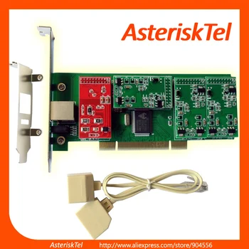 

TDM410P with Low Profile For 2U computer - 1 FXO + 3 FXS card ,Supports Asterisk Issabel freepbx,tdm410 tdm400p sangoma FXO VoIP