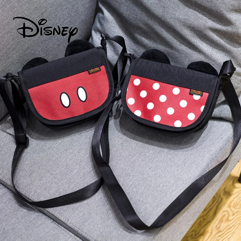 Disney/детские сумки с Мики Минни для мальчиков и девочек, Курьерская сумка кошелек, Студенческая сумка на плечо, модная милая сумка с рисунком мышки