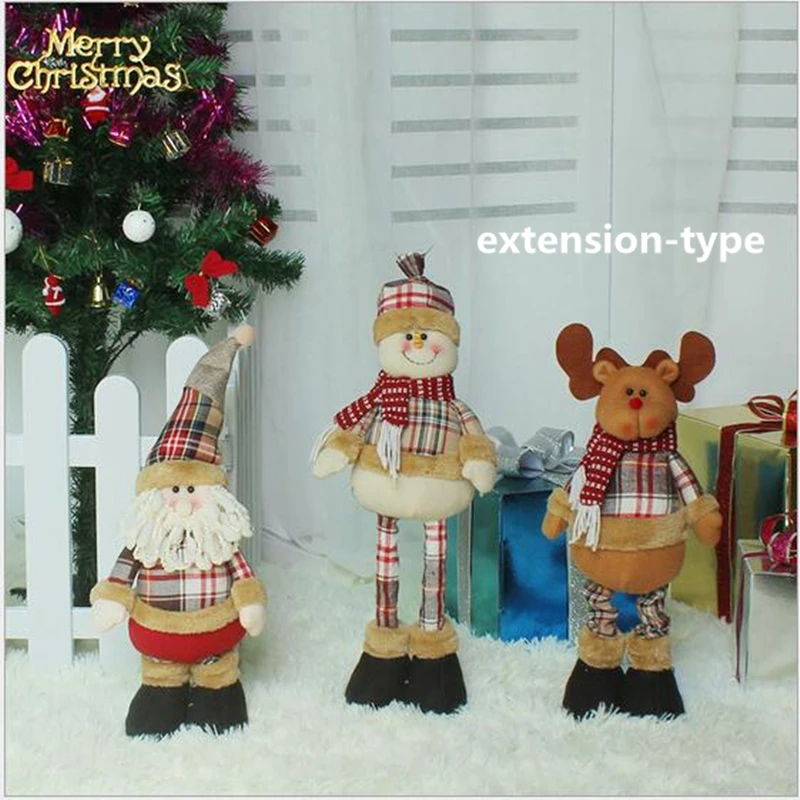 Лидер продаж! Выдвижные Рождественские куклы Санта-Клаус/Снеговик стоячая