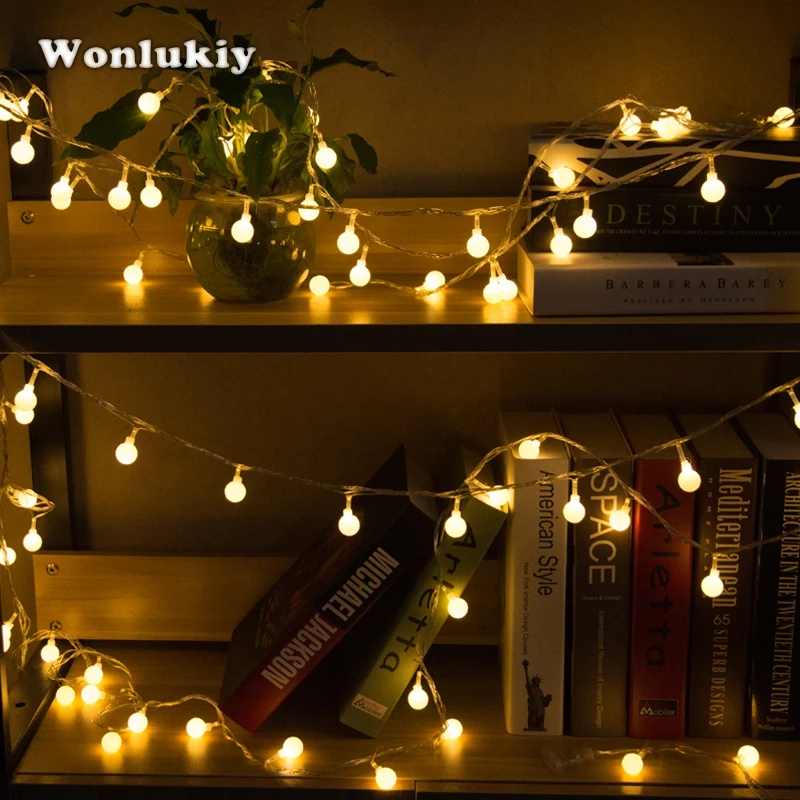 Wonlukiy AA Battery LED String Lights 2M/3M/4M/5M/10M Christmas