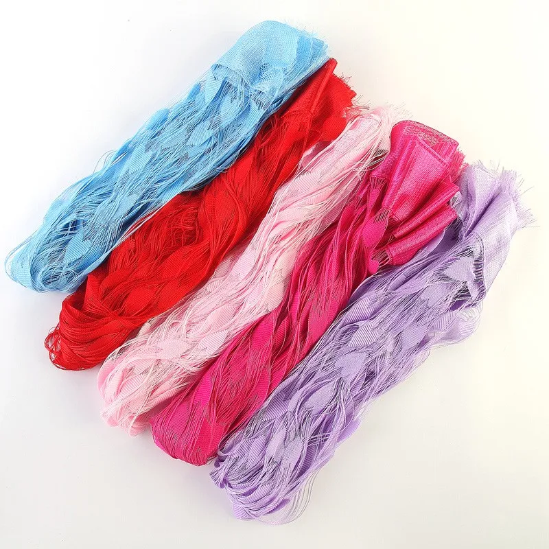 New Tulle Door Window Room Divider Curtain Valance Heart Line Screening Curtain Sheer Curtains Fringe String Curtain Panel HG0020 (15)