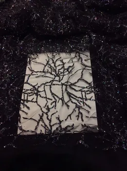 

latest nigerian laces with glitter Free shipping sat-51135 african cord lace african french lace fabric with glitter