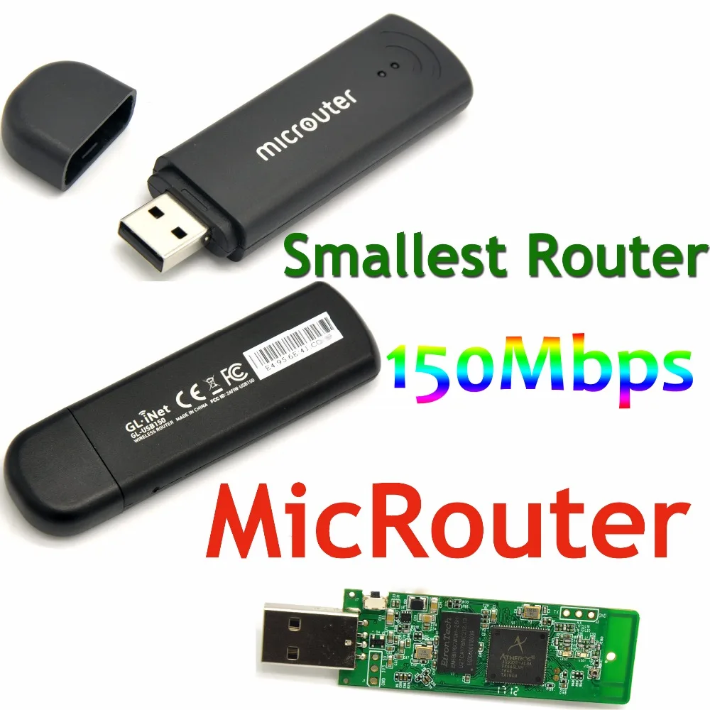 MicRouter GL USB150 AR9331 802.11n 150 Мбит/с OPENVPN беспроводной USB мини Wi Fi маршрутизатор для