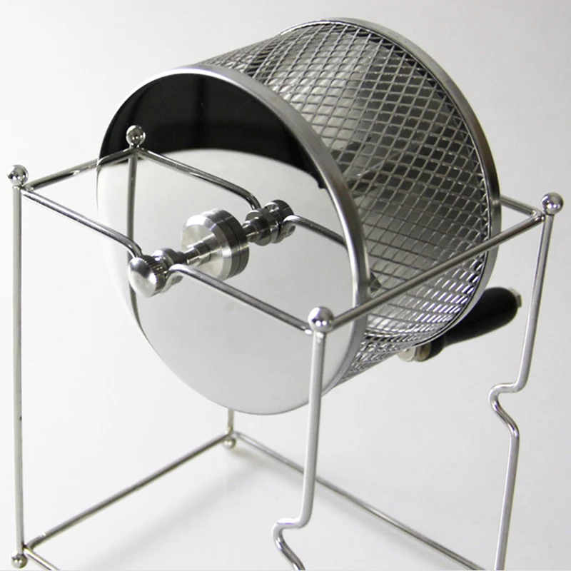  Stainless Steel Coffee Roaster Manual Hand-Operated Rotary Gas Alcohol Stove Bean Baking Maker Espr